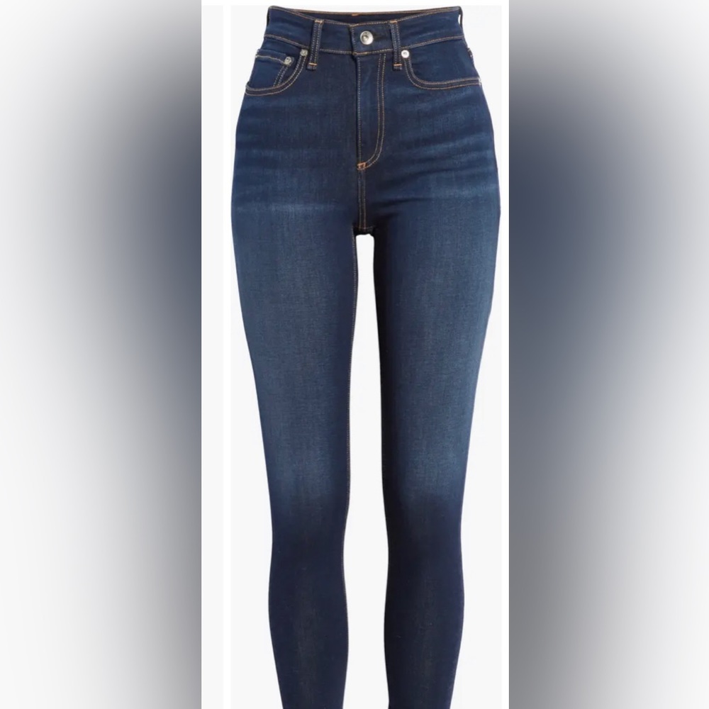 Rag & Bone Nina High Rise Ankle Skinny Jeans (Marine Blue)